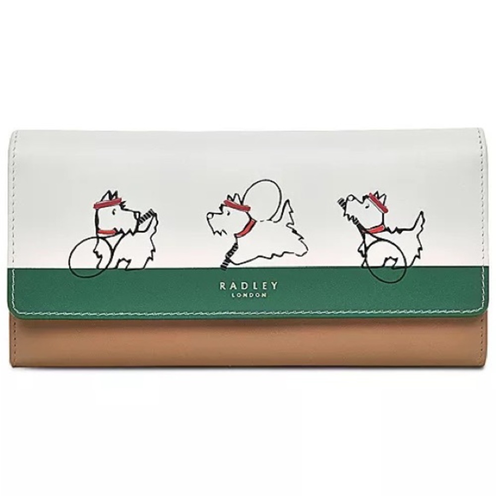Time for Tennis Large Flap Matinee Wallet w/ Scottie Dog NWT